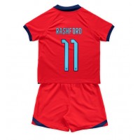 England Marcus Rashford #11 Bortadräkt Barn VM 2022 Kortärmad (+ Korta byxor)